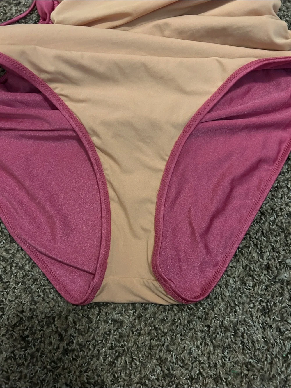 J. Crew Hot Pink One-Shoulder Swimsuit with Ruched Side